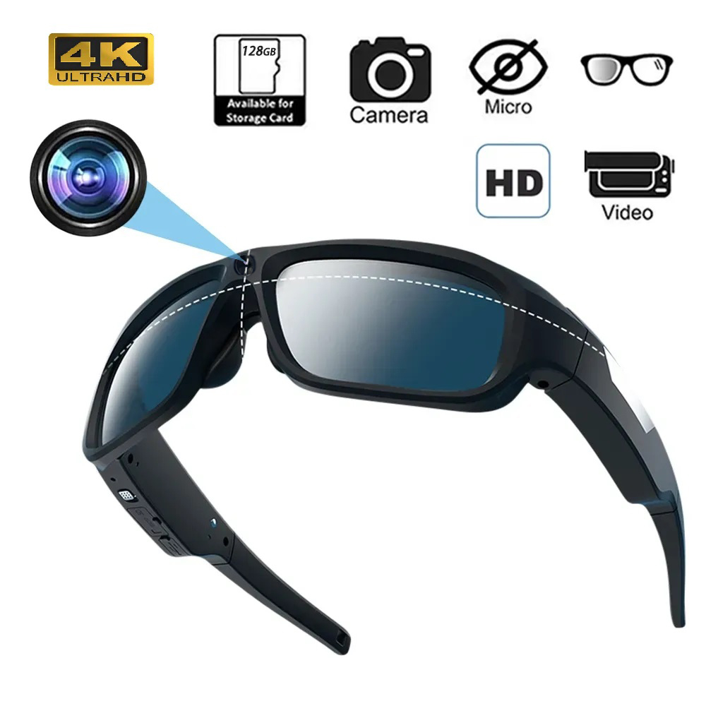 Outdoor Sports Accessories - Occhiali Smart 4K HD con Telecamera